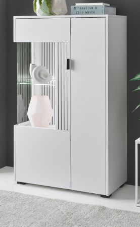 Vitrine Merced in wei matt Wohn- und Esszimmer Highboard 75 x 125 cm