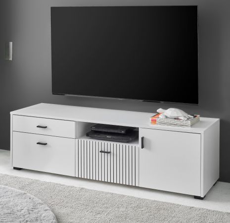 TV-Lowboard Merced in wei matt TV Unterteil 150 x 44 cm