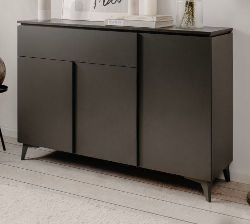 Sideboard Visby in grau und Schiefer Wohn- und Esszimmer Kommode 133 x 92 cm