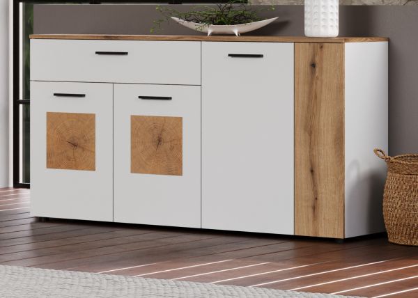 Sideboard Vianna in wei und Evoke Eiche Kommode 150 cm