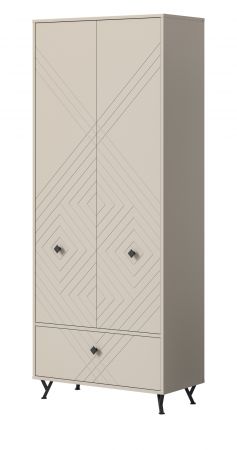 Schuhschrank Apunti in Sand matt Mehrzweckschrank 80 x 190 cm