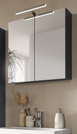 Badezimmer Spiegelschrank Strong in grau 60 cm, mit Soft-Close