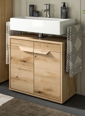 Waschbeckenunterschrank Celia in Evoke Eiche Badezimmer Unterschrank mit Soft-Close 64 cm