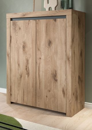 Kommode Legano in Nox Eiche Highboard 81 x 105 cm