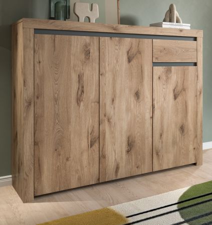 Kommode Legano in Nox Eiche Sideboard 131 x 105 cm