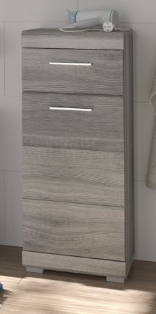 Badezimmer Kommode Spirit in grau Rauchsilber Badkommode 37 x 88 cm