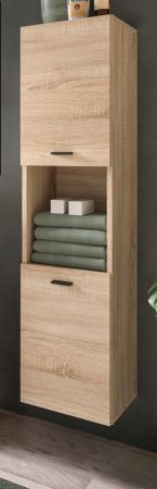 Badezimmer Midischrank Lowell in Sonoma Eiche Badschrank hngend / stehend 30 x 125 cm