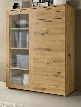 Highboard Dante in Artisan Eiche Anrichte 90 x 115 cm, Soft-Close-Funktion