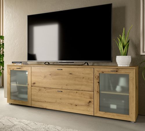 TV-Lowboard Dante in Artisan Eiche TV Unterschrank 180 cm, mit Komforthhe und Soft-Close-Funktion