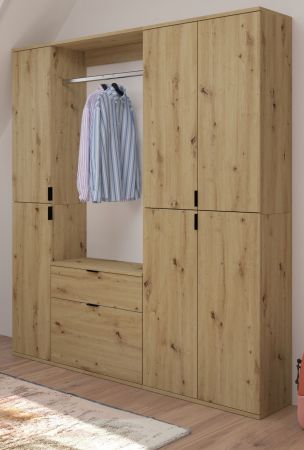 Garderobe Set Line-Up in Artisan Eiche Garderobenschrank 152 x 193 cm