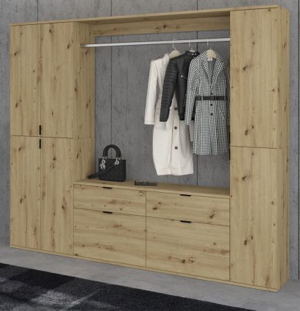 Garderobe Set Line-Up in Artisan Eiche Garderobenschrank 212 x 193 cm