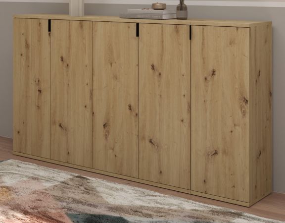 Sideboard Line-Up in Artisan Eiche Kommode Mehrzweckschrank 152 x 99 cm