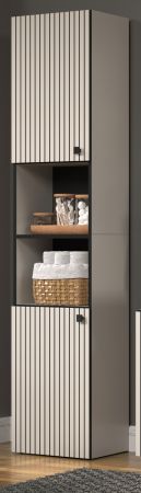 Badezimmer Hochschrank Bliss in grau Badschrank 40 x 186 cm