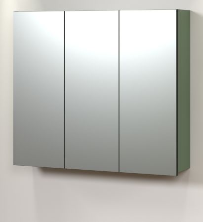 Badezimmer Spiegelschrank Bliss in grn Badschrank 3-trig 90 cm