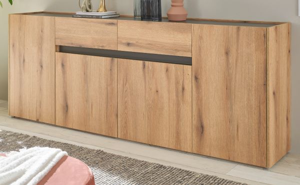 Sideboard Center in Evoke Eiche und grau Kommode 223 x 87 cm