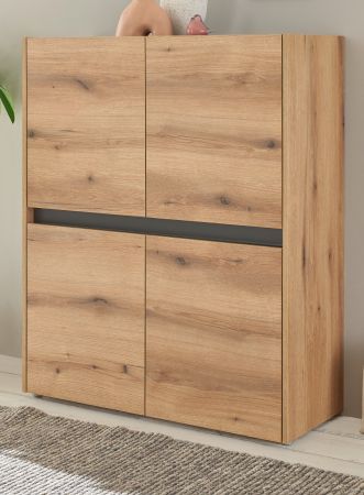 Highboard Center in Evoke Eiche und grau Kommode 100 x 120 cm