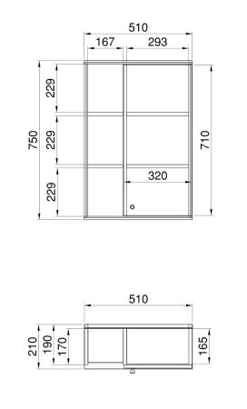 Badezimmer Hngeschrank Torsby in grau und Evoke Eiche Badschrank hngend 51 x 75 cm