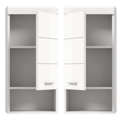 Badezimmer Hngeschrank Shawn in wei Hochglanz Badschrank hngend 37 x 79 cm