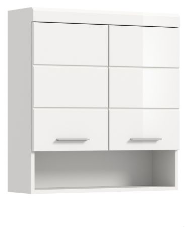 Badezimmer Hngeschrank Shawn in wei Hochglanz Badschrank hngend 74 x 79 cm