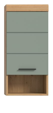 Badezimmer Hngeschrank Shawn in Salbei und Artisan Eiche Badschrank hngend 37 x 79 cm