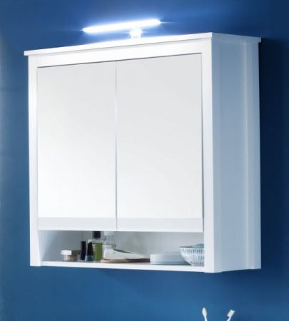 Spiegelschrank Ole in weiß inkl. LED Aufsatzleuchte
