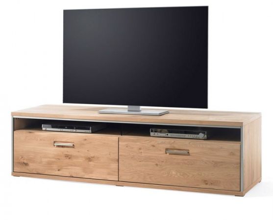 TV-Lowboard Espero in Asteiche Bianco massiv gelt TV-Unterteil 184 x 51 cm