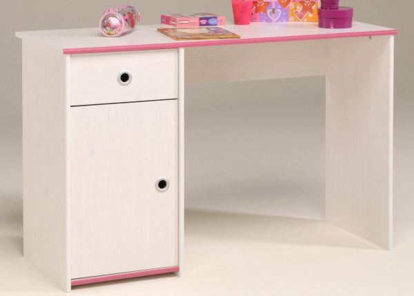 Parisot Kinder- und Jugendzimmer Smoozy26 in wei Kiefer mit blau oder pink Komplett-Set 4-teilig