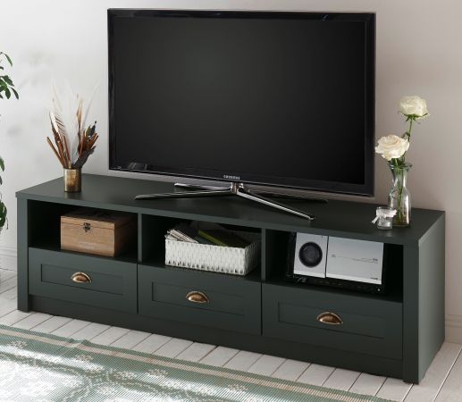 TV-Lowboard Forres in grn Landhaus TV Unterteil 158 x 47 cm