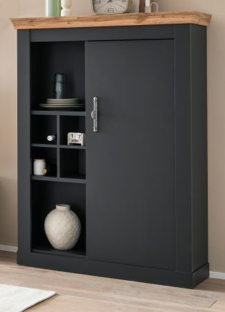 Kommode Ribera in grau und Wotan Eiche Landhaus Wohn- und Esszimmer Highboard 107 x 146 cm