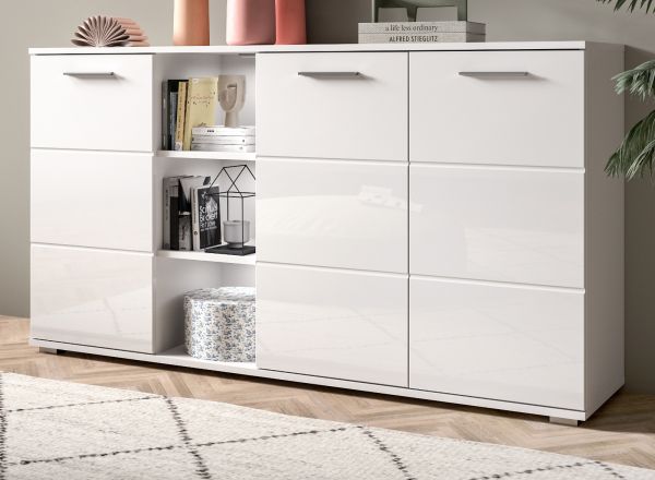 Sideboard Grazie in wei Hochglanz Wohn- und Esszimmer Kommode 150 x 83 cm