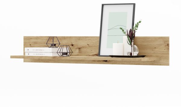 Wandboard Fly in Artisan Eiche Wohn- und Esszimmer Wandregal 122 cm