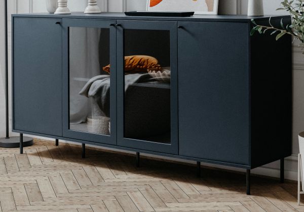 Sideboard Barina in blau Wohn- und Esszimmer Kommode 180 x 90 cm