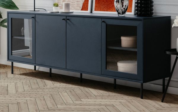 Sideboard Barina in blau Wohn- und Esszimmer Kommode 180 x 68 cm