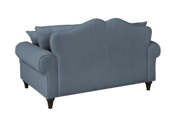 Sofa Adelina in blau Landhaus Couch 2-Sitzer 170 cm